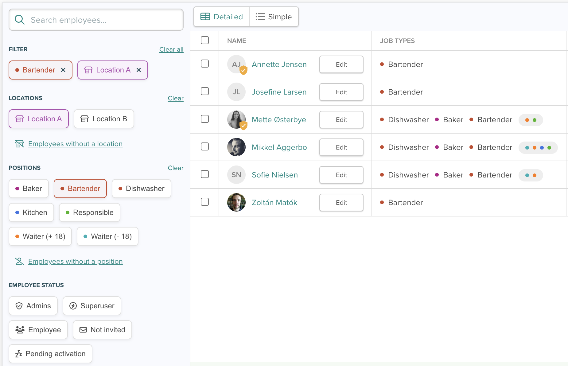 Filter in Smartplan