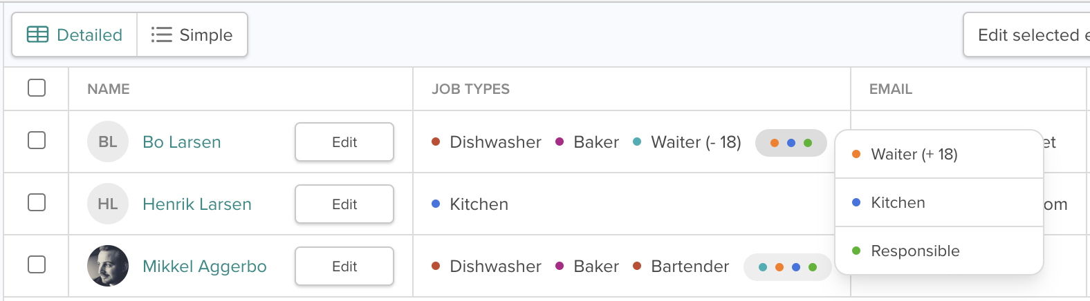 Positions in Smartplan